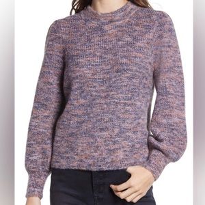 Madewell Women’s Space Dyed Puff Sleeve Sweater